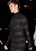 Rihanna in a see through outfit