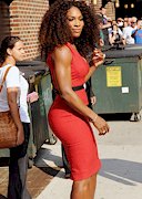 Serena Williams in a red dress