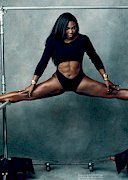 Serena Williams doing a split