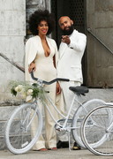 Solange wedding cleavage