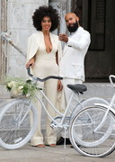 Solange wedding cleavage