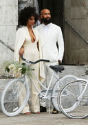 Solange wedding cleavage