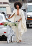 Solange wedding cleavage