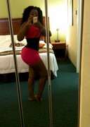 Sultry Simone in the mirror