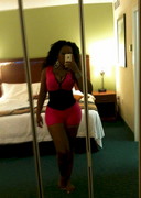 Sultry Simone in the mirror