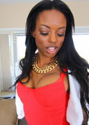 Black porn star stripping