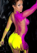 Vida Guerra naked in body paint