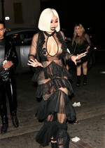 Blac Chyna in see through lingerie