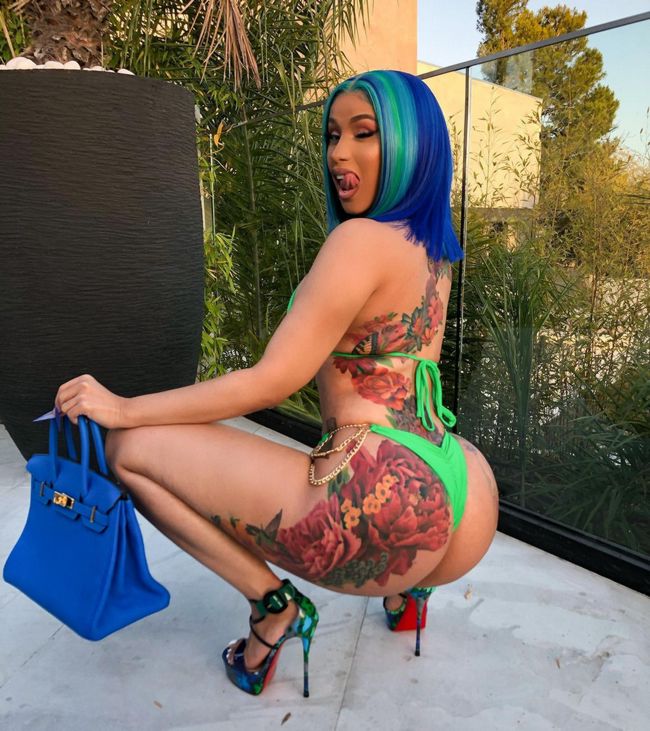 Cardi B Showing Off Her New Back and Booty Tattoo! - Ebony Booty and Latina  Ass - BOOTY SOURCE