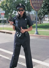 Sexy ebony cop