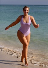 Big booty model in a swimsuit