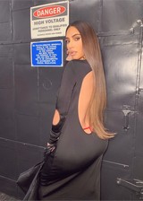 Kim Kardashian in a string