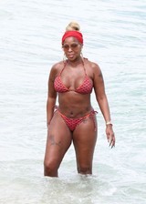 Mary J Blige in a bikini