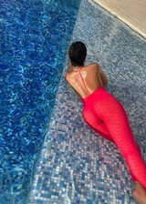 Rihanna in red lingerie