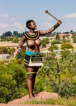 Busty African babe