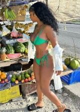 Bernice Burgos In Sexy Green Bikini