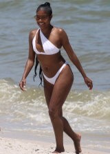 Gabrielle Union in Bikini at the beach in Miami