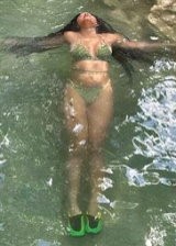 Halle Bailey in a bikini