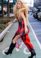 Iggy Azalea Flaunts Her Skin-Tight Dress In SoHo NYC