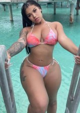 Mulan Hernandez flaunts her huge tattooed butt