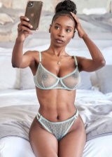 Princa G Shows Off Her Perfect Boobs In Sexy Sheer Lingerie