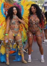 Qimmah Russo and friends in St. Lucia for carnival