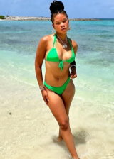 Storm Reid In A Sexy Green Bikini