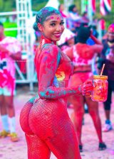 Trini Carnival Girls Showing Off Their Sexy Painted Booties